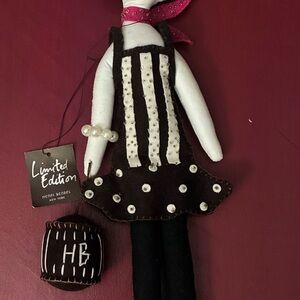Henri Bendel Plush Doll with Brown and White Accents